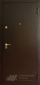Утепленная входная коричневая дверь с отделкой Порошковое напыление - фото